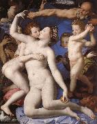 BRONZINO, Agnolo Allegories over Karleken and Time oil painting